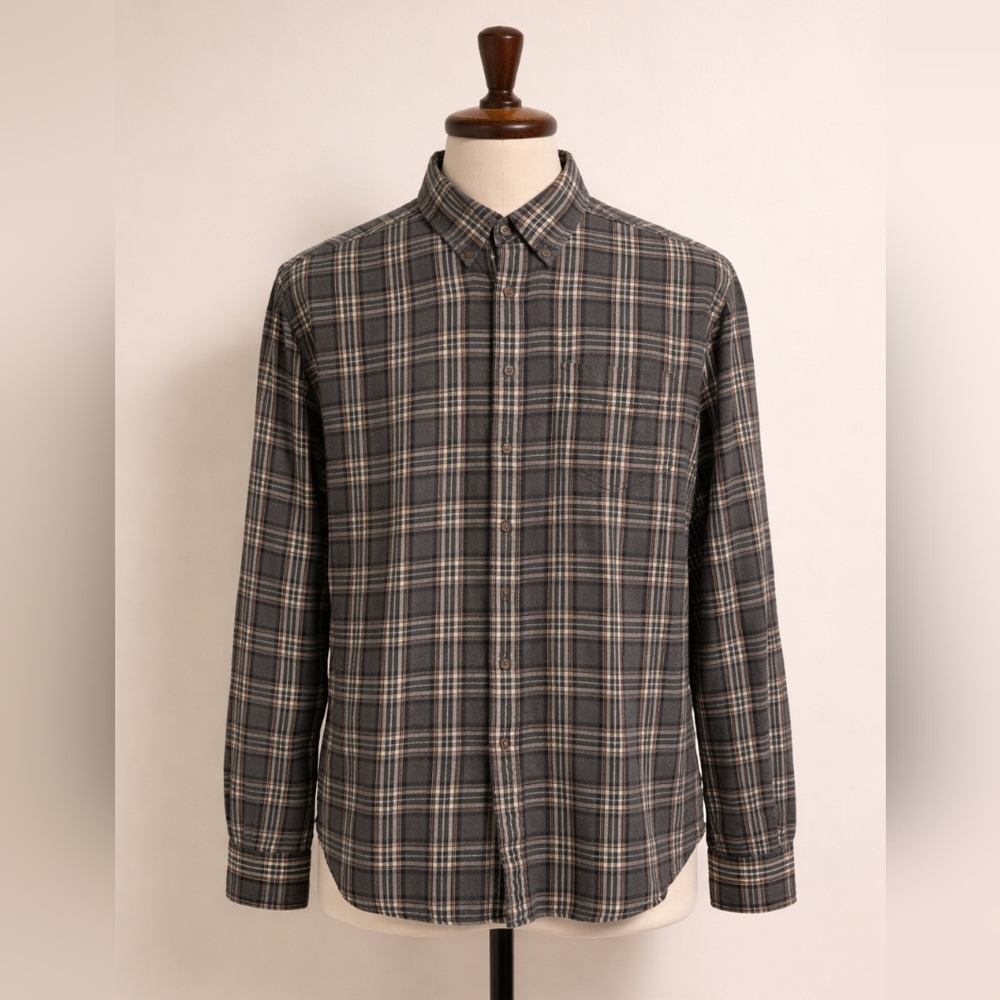 Vintage J.Crew Men's Large Soft Cotton Flannel - 1990s‎ Oarsman Label